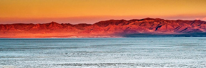 sunset of sevier lake