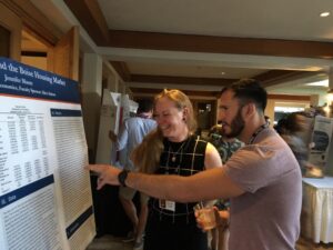 Jennifer Moore presenting research