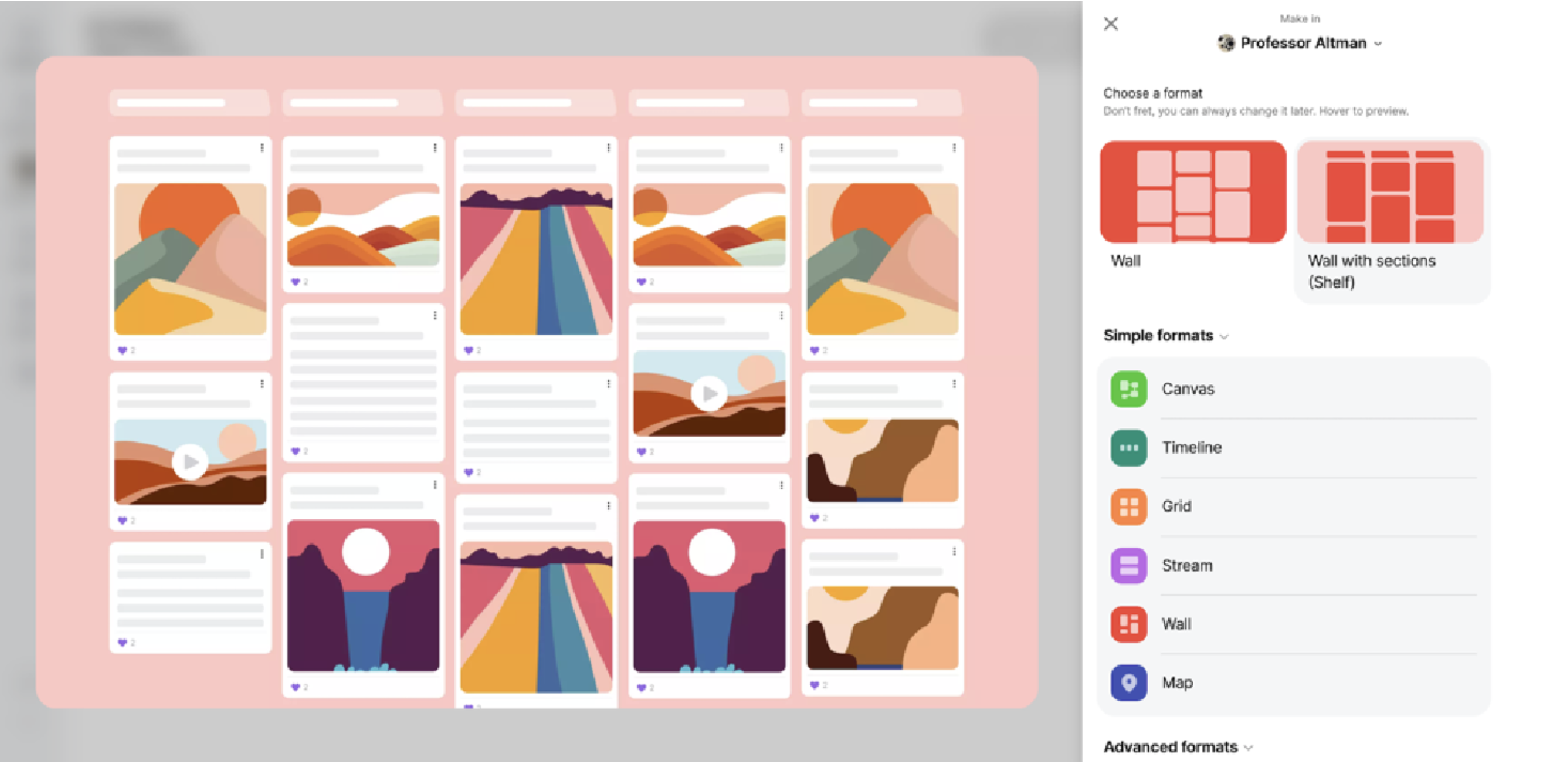Screenshot of posts from the Padlet website